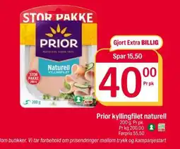 Coop Extra Prior kyllingfilet naturell tilbud