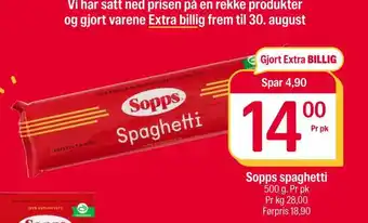 Coop Extra Sopps spaghetti tilbud