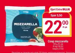Coop Extra Coop mozzarella tilbud