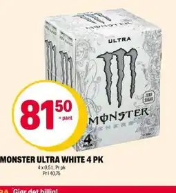 Coop Extra MONSTER ULTRA WHITE 4 PK tilbud