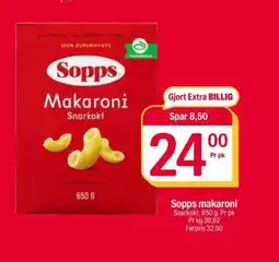 Coop Extra Sopps makaroni tilbud