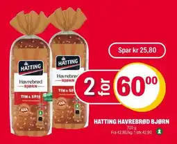 Coop Extra HATTING HAVREBRØD BJØRN tilbud