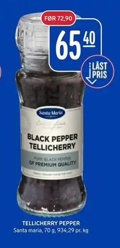 Rema 1000 TELLICHERRY PEPPER tilbud
