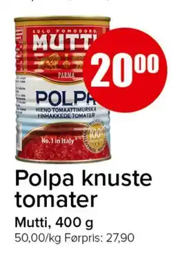 Spar Polpa knuste tomater tilbud