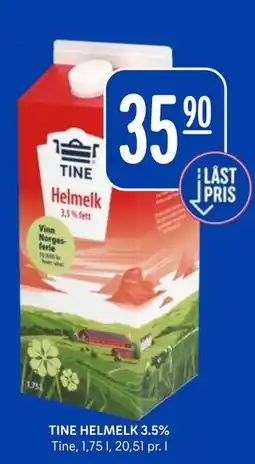 Rema 1000 TINE HELMELK 3.5% tilbud