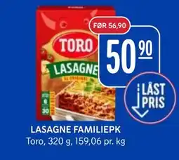 Rema 1000 LASAGNE FAMILIEPK tilbud
