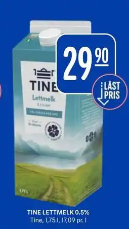 Rema 1000 TINE LETTMELK 0.5% tilbud