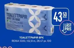 Rema 1000 TOALETTPAPIR 8PK tilbud