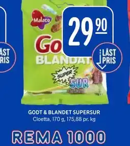 Rema 1000 GODT & BLANDET SUPERSUR tilbud