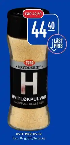 Rema 1000 HVITLØKPULVER tilbud