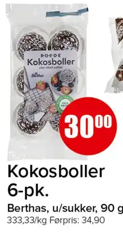 Spar Kokosboller 6-pk tilbud
