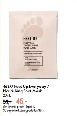 Oriflame Feet Up Everyday/ Nourishing Foot Mask tilbud