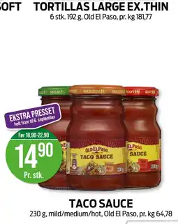 Kiwi Old El Paso Taco Sauce tilbud