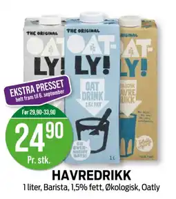 Kiwi Oatly Havredrikk tilbud
