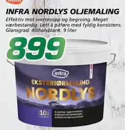 Coop Byggmix Infra eksteriørmaling nordlys tilbud