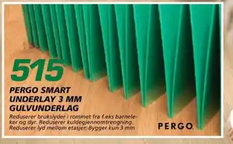 Pergo smart underlay 3 mm gulvunderlag