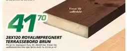Coop Byggmix 28x120 royalimpregnert terrassebord brun tilbud