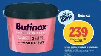 Butinox klassisk silkematt interiørmaling