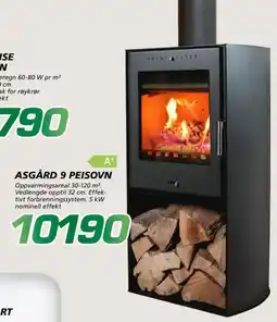 Coop Byggmix Asgård 9 peisovn tilbud