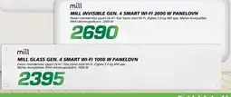 Coop Byggmix mill mill invisible gen. 4 smart wi-fi 2000 w paneLovn tilbud