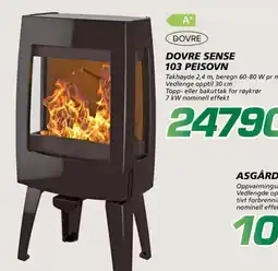 Coop Byggmix Dovre Sense 103 peisovn tilbud