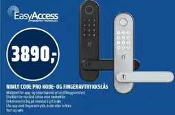 Coop Obs EasyAccess Nimly Code Pro Kode- og Fingeravtrykkslås tilbud