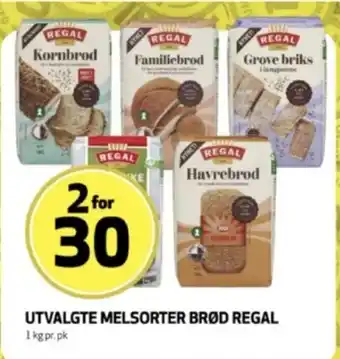 Regal utvalgte melsorter brød