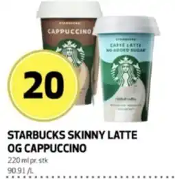Bunnpris Starbucks skinny latte og cappuccino tilbud