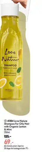 Oriflame Love Nature Shampoo For Oily Hair with Organic Lemon & Mint tilbud