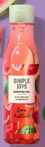 Oriflame Simple Joys Shower Gel with Organic Watermelon Love Nature tilbud