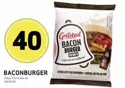Bunnpris Grilstad Baconburger tilbud