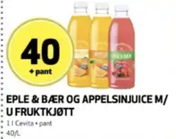 Bunnpris Cevita eple & bær og appelsinjuice m/ u fruktkjøtt tilbud