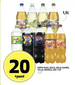 Bunnpris Pepsi Max, Solo, Solo Super, Villa, Mozell og 7 Up tilbud