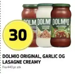 Bunnpris Dolmio Original, Garlic Og Lasagne Creamy tilbud