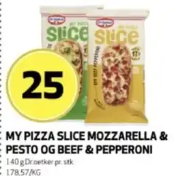 Bunnpris My pizza slice mozzarella & pesto og beef & pepperoni tilbud