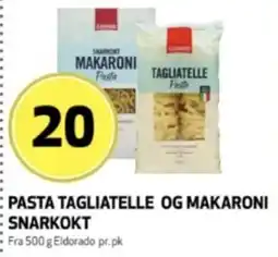 Bunnpris Eldorado pasta tagliatelle og makaroni snarkokt tilbud