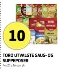 Bunnpris Toro utvalgte saus- og suppeposer tilbud