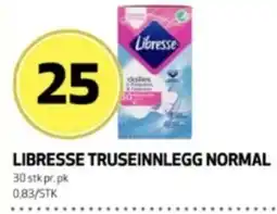 Bunnpris Libresse truseinnlegg normal tilbud