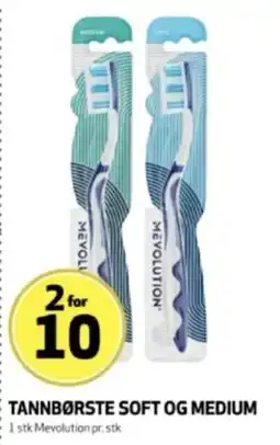 Bunnpris Mevolution tannbørste soft og medium tilbud