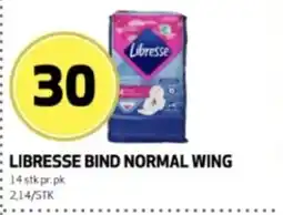 Bunnpris Libresse bind normal wing tilbud