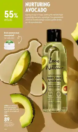 Oriflame Love Nature Nourishing Body, Face & Hair Oil with organic Avocado oil tilbud