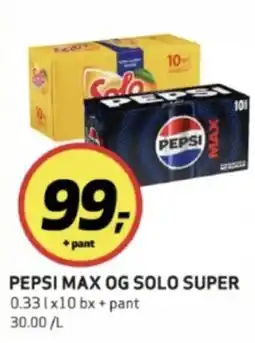Bunnpris Pepsi Max Og Solo Super tilbud