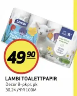 Bunnpris Lambi toalettpapir tilbud
