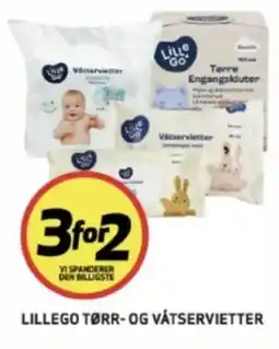 Bunnpris LilleGo tørr- og våtservietter tilbud