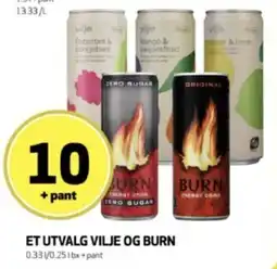 Bunnpris Et utvalg vilje og burn tilbud