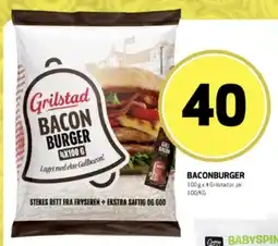 Bunnpris Grilstad baconburger tilbud