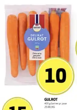 Bunnpris Gartner gulrot tilbud