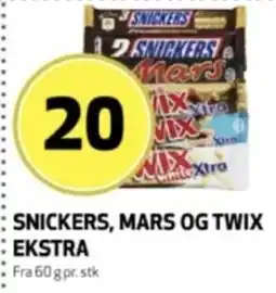 Bunnpris Snickers, Mars og Twix ekstra tilbud