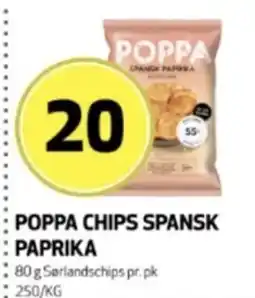 Bunnpris Poppa chips spansk paprika tilbud