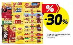 Bunnpris Freia sjokolader, poser og kjeks tilbud